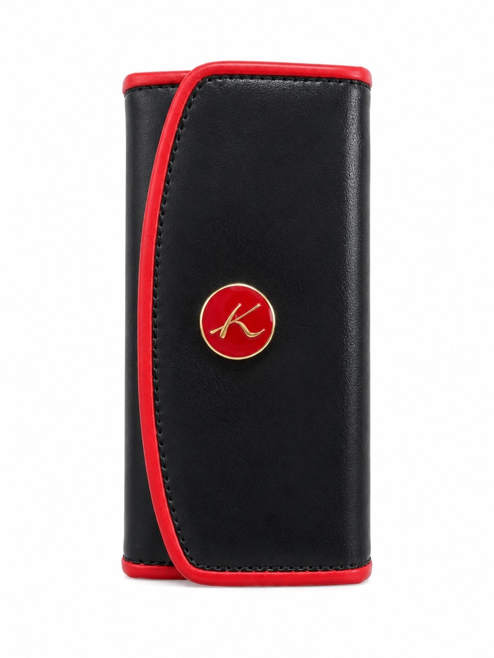 Kitamura Black and Red Leather Key Holder Case